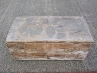 Baule antico in legno cassa vintage cassapanca