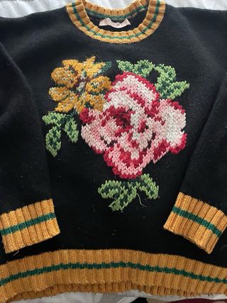 Jersey negro lana twin set