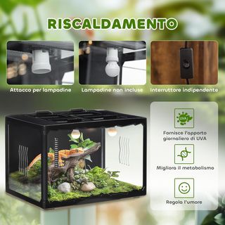 Terrario per Tartarughe di Terra, Camaleonte, Igua