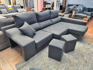 🚨🚨REBAJAS SOFA CHAISELONGUE GRIS OSCURO 263X142