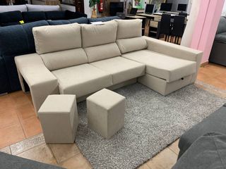 🚨🚨REBAJAS SOFA CHAISELONGUE GRIS OSCURO 263X142