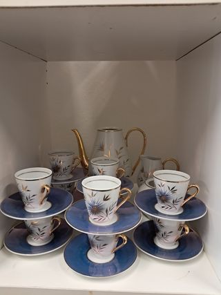 Exclusivo juego café porcelana capeans