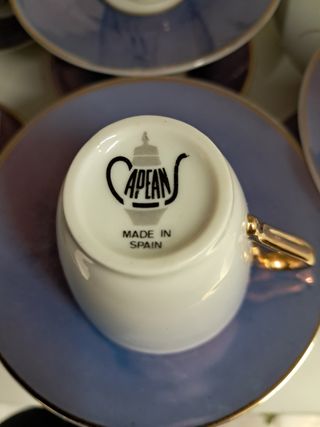 Exclusivo juego café porcelana capeans