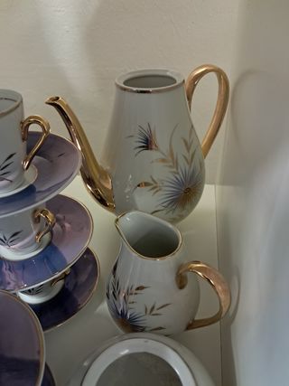 Exclusivo juego café porcelana capeans