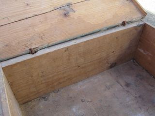 Antico baule legno cassa vintage cassapanca chiave