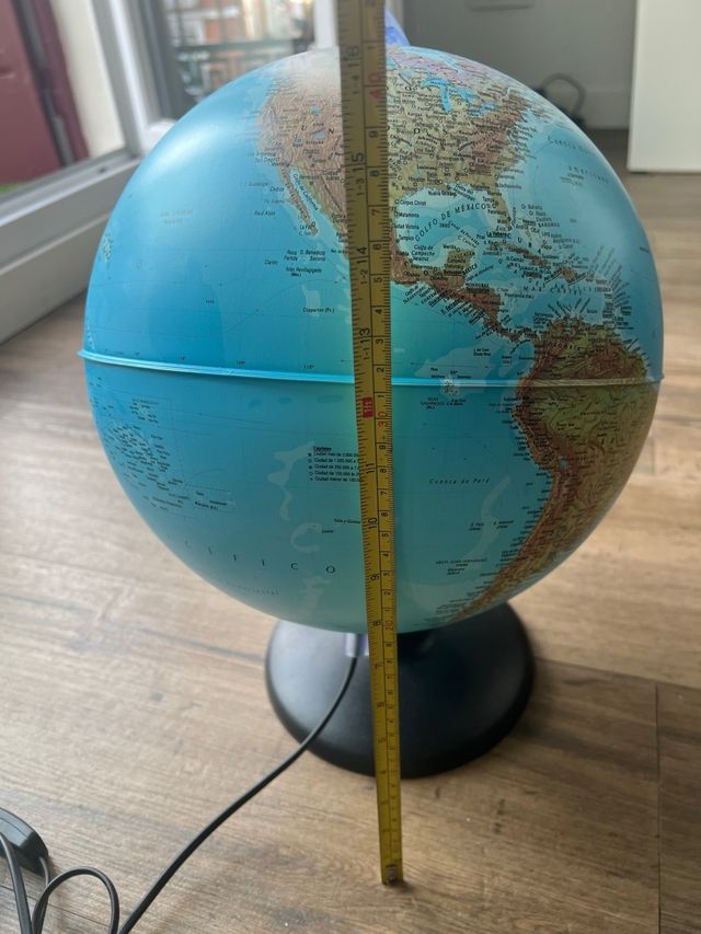 Globo terraqueo Bola del mundo con luz