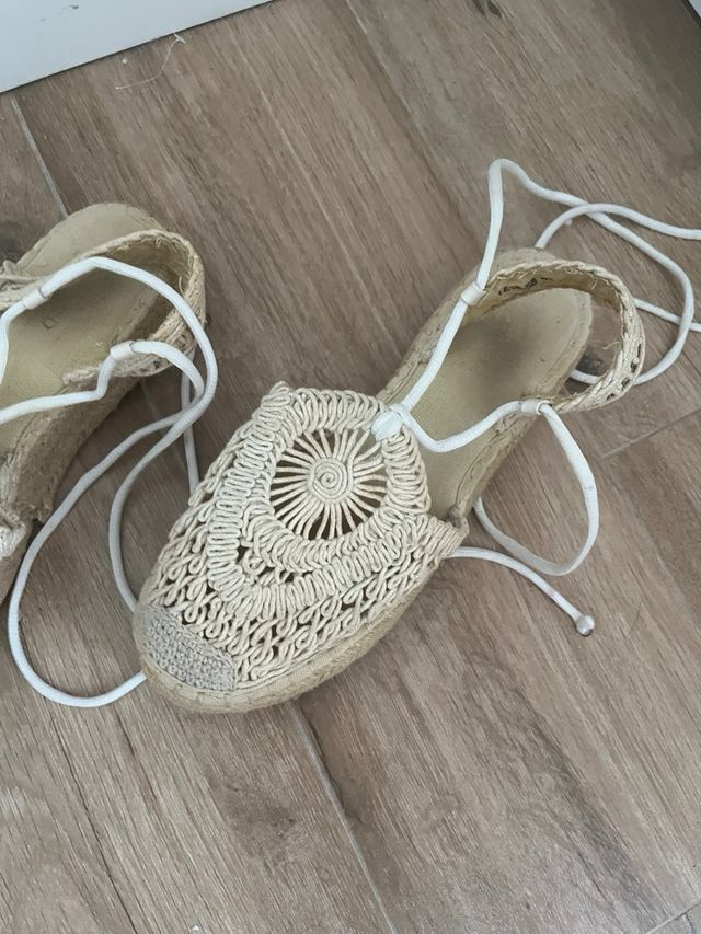 Sandalias esparto croché