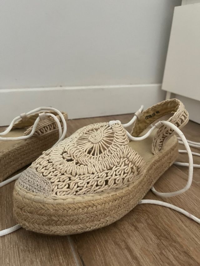 Sandalias esparto croché