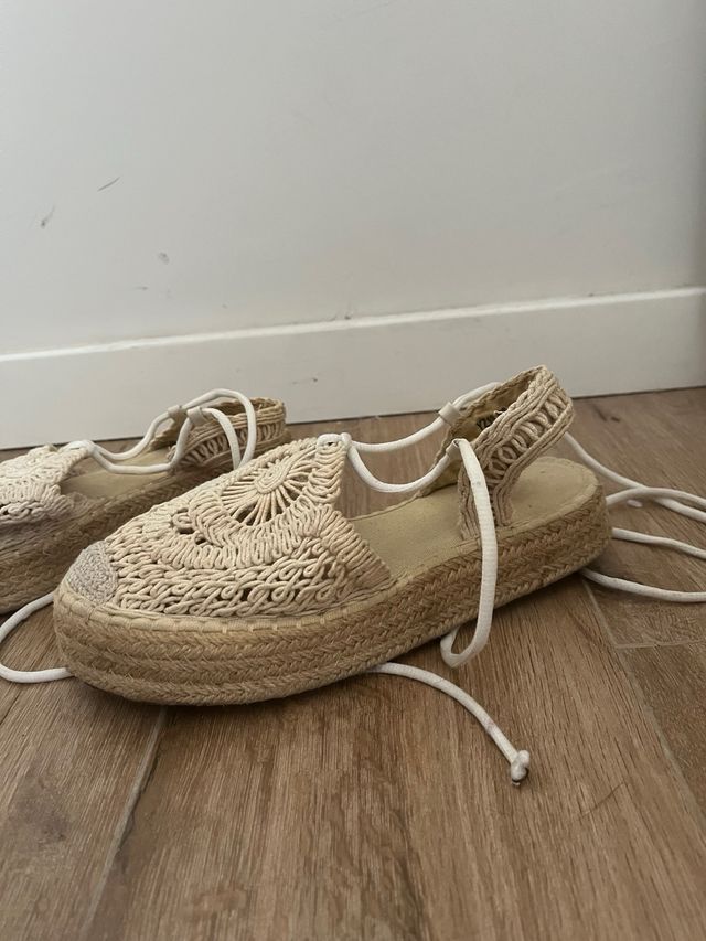 Sandalias esparto croché
