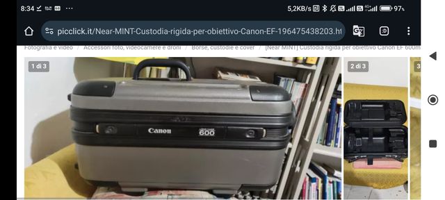 Custodia obiettivo Canon  EF 600mm f4 lS