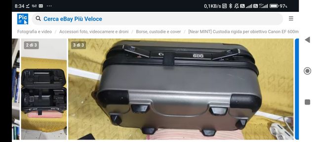 Custodia obiettivo Canon  EF 600mm f4 lS