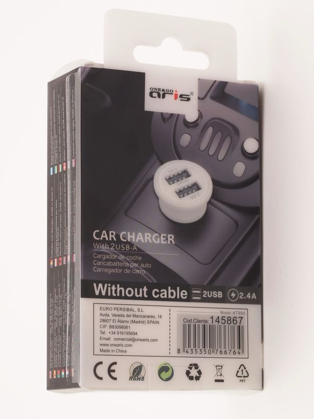 Cargador coche 2 USB A
