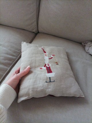 Cuscino Natale ricamo