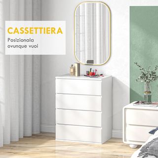 Cassettiera Camera da Letto, Cassettiera 4 Cassett