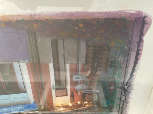 Acuarela sobre impresión digital