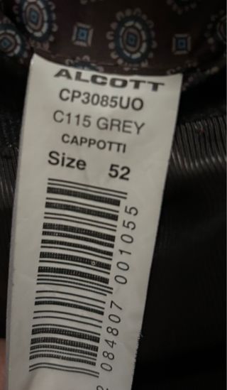 Cappotto Uomo Alcott tg.52 col. Grigio scuro