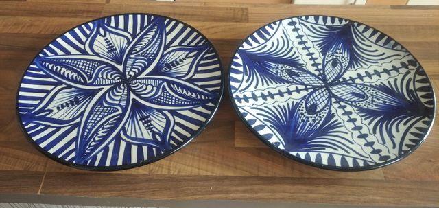 Pareja de platos antiguos