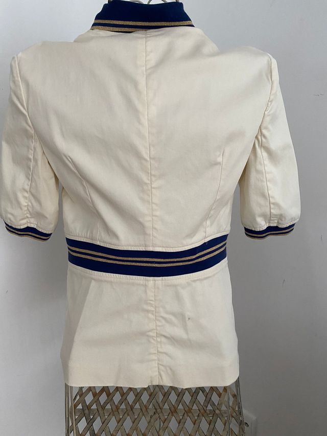 Casaco Love Moschino Azul, Dourado e Beje