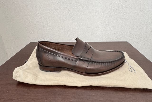 Mocassino Santoni in pelle taglia 40,5 (6,5 UK)