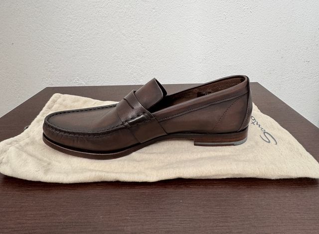 Mocassino Santoni in pelle taglia 40,5 (6,5 UK)