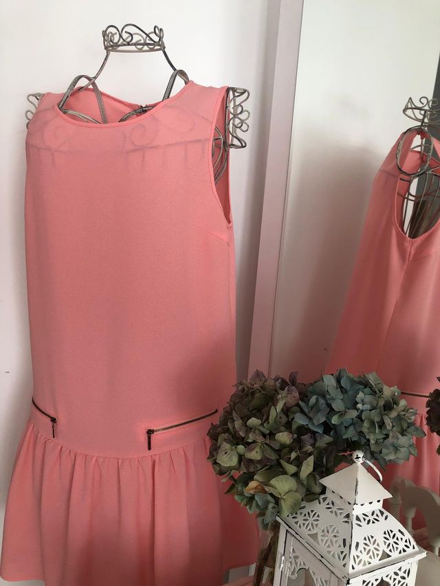 Vestido Lefties cor salmão