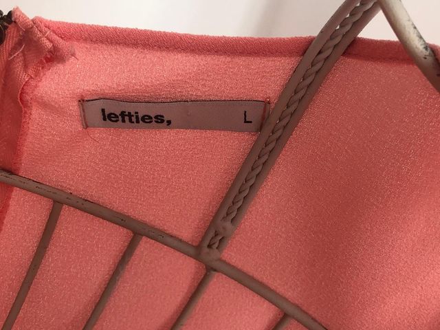 Vestido Lefties cor salmão