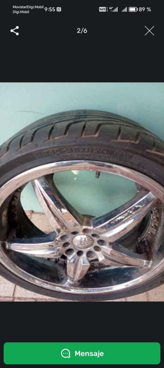 2 Llantas cromadas