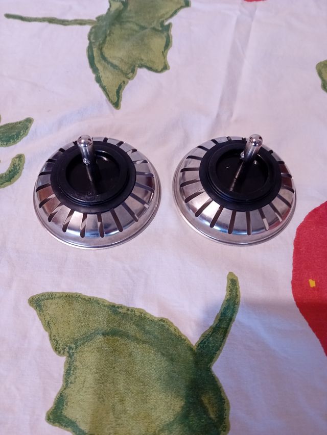 Coppia tappi acciaio per lavandini cucin