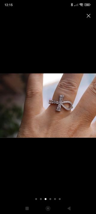 Anillo plata cruz egipcia