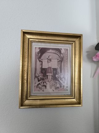 Cuadro antiguo Jesús Crucificado