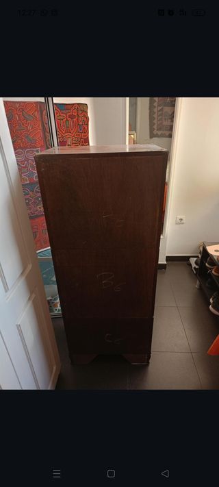 Cómoda con cajones de madera Teca