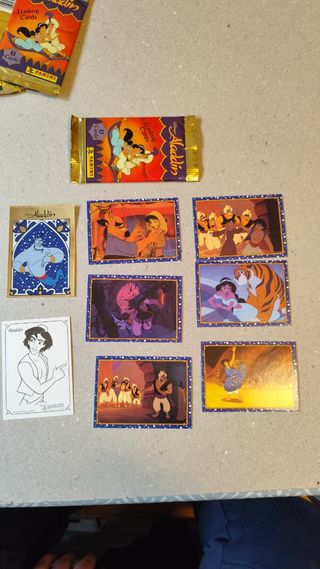 Aladdin trading cards lote