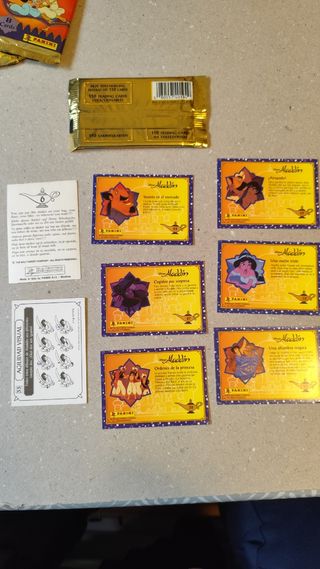 Aladdin trading cards lote