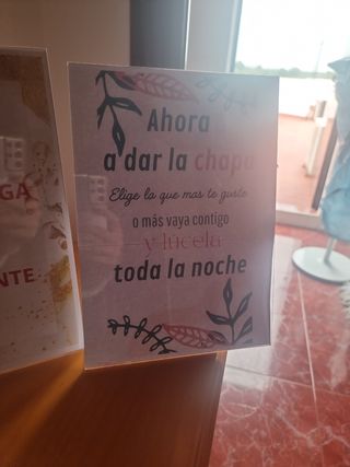 Cuadro para fiesta boda