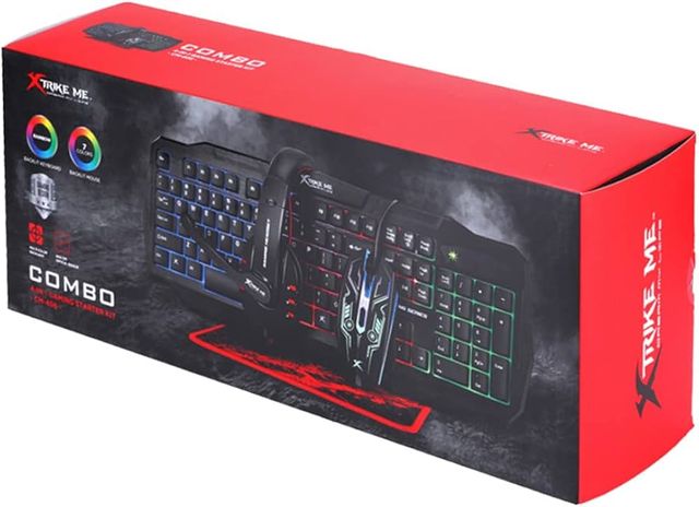 Pack Teclado, Mouse, Audifono, Mousepad Xtrikeme