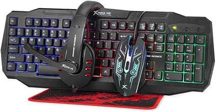 Pack Teclado, Mouse, Audifono, Mousepad Xtrikeme