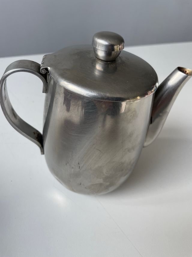 Cafetera, lechera de alumínio