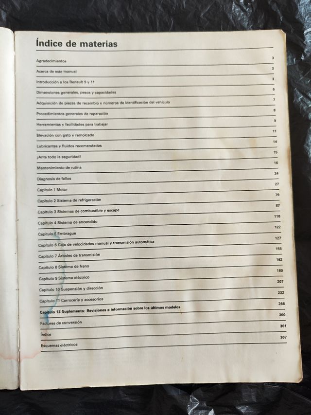 Manual reparación antiguo Renault 9 y 11