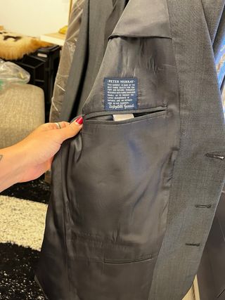 Chaqueta de traje gris oscuro Peter Murray
