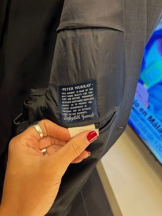 Chaqueta de traje gris oscuro Peter Murray