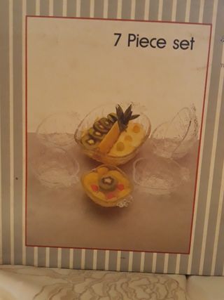Servizio da Macedonia più vassoio in acciaio