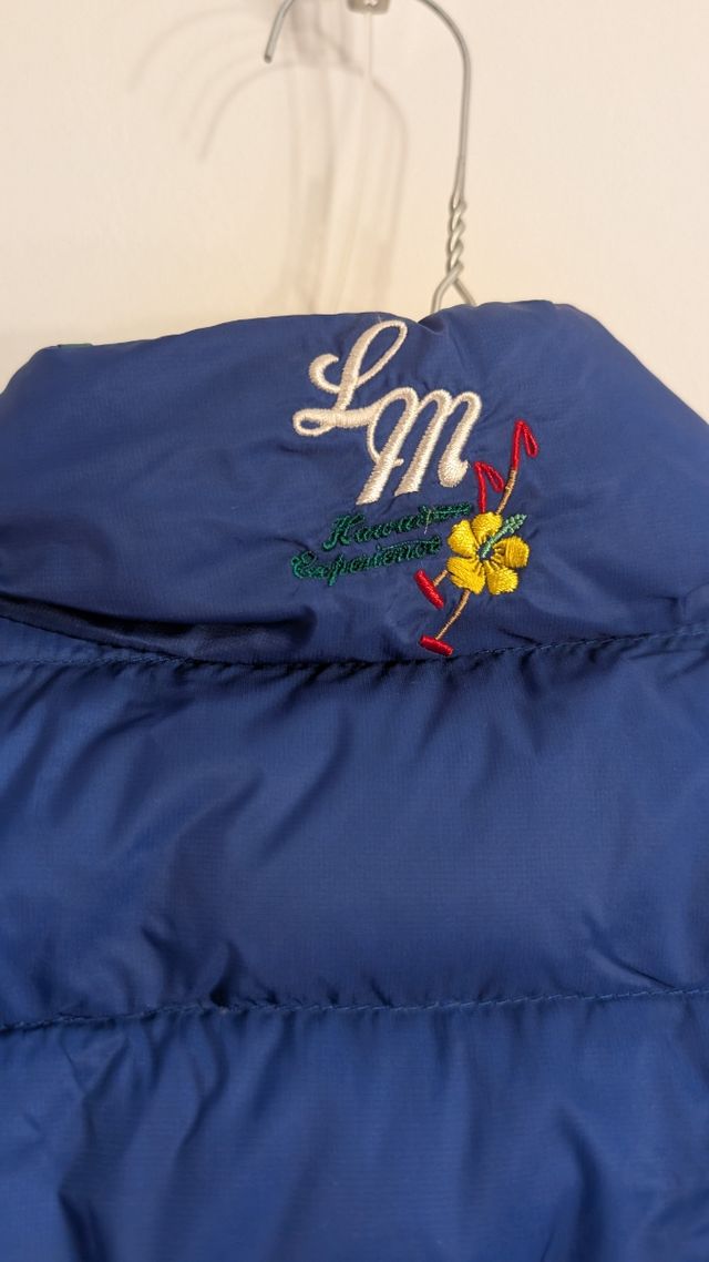 Chaleco La Martina azul plumas talla L