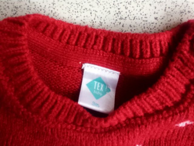 Jersey Navidad bebé 3 meses. Tex. 1 solo uso.