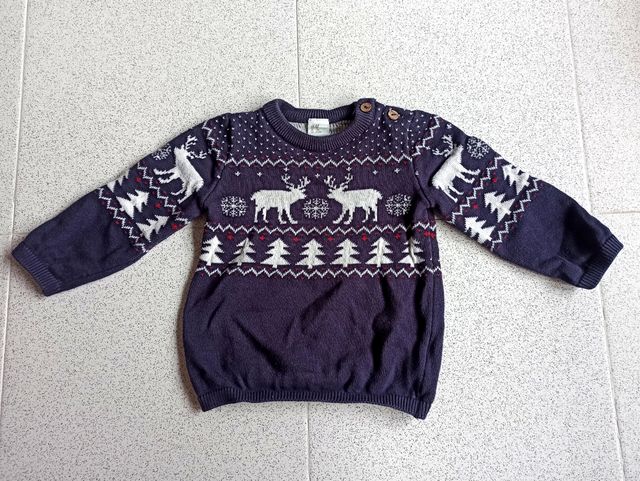 Jersey navideño H&M. 9-12 meses, 80cm.