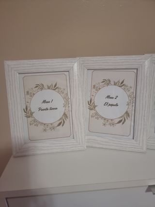 Cuadros mesas boda sitios emblemáticos de Cadiz