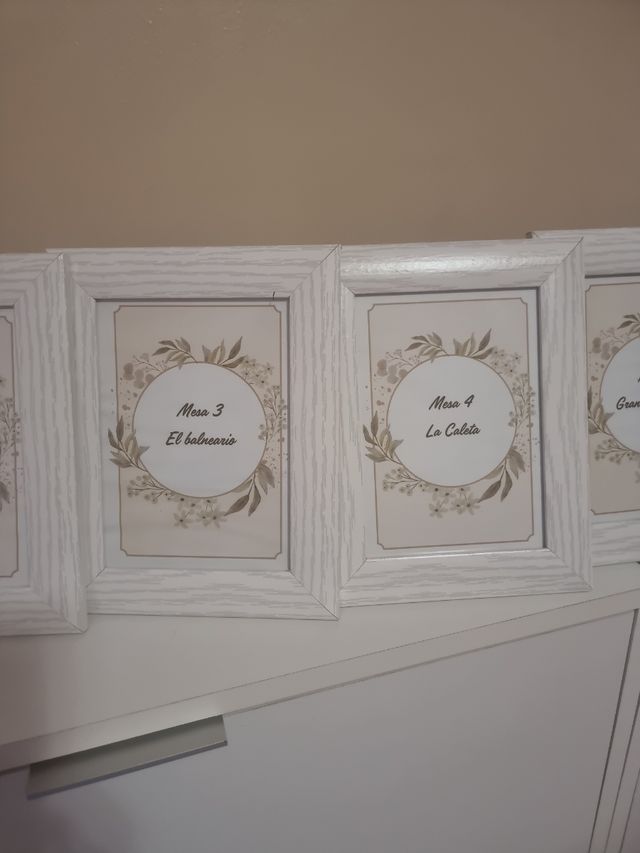 Cuadros mesas boda sitios emblemáticos de Cadiz