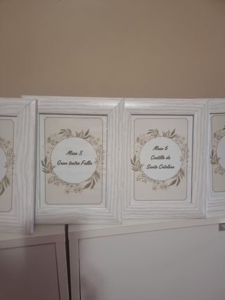 Cuadros mesas boda sitios emblemáticos de Cadiz