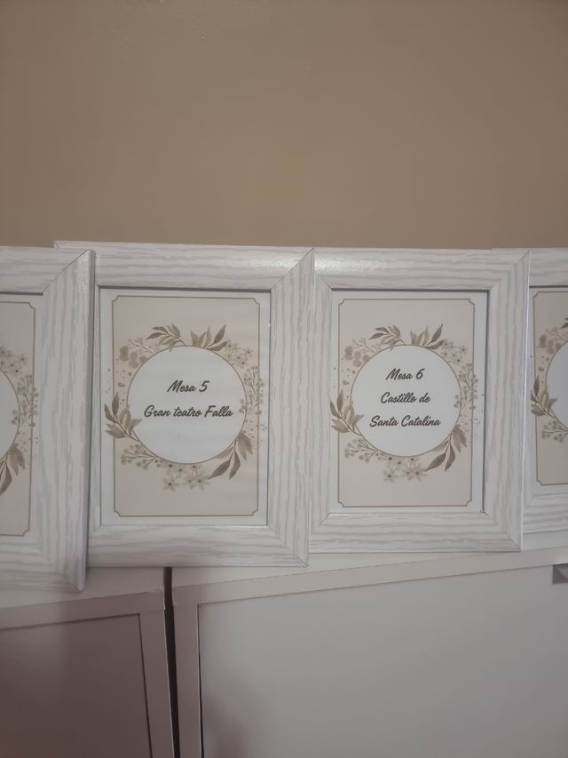 Cuadros mesas boda sitios emblemáticos de Cadiz