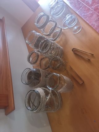 Tarros de cristal con yute