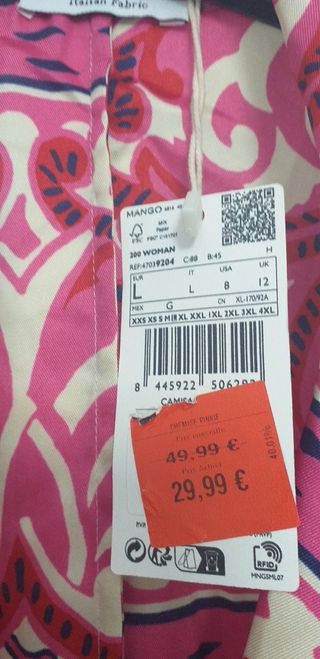 CHAQUETA MANGO.